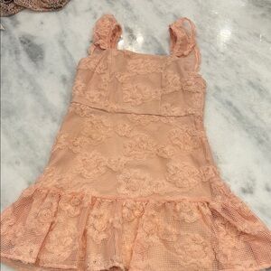 GB Girls light peach Lace Dress